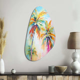 Popart Palm Trees III - Asymmetric Metal Wall Art