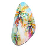 Popart Palm Trees III - Asymmetric Metal Wall Art