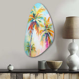 Popart Palm Trees III - Asymmetric Metal Wall Art