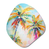 Popart Palm Trees III - Asymmetric Metal Wall Art