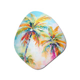 Popart Palm Trees III - Asymmetric Metal Wall Art