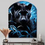 Black Blue Panther Hidden Observer Infrared - Asymmetric Metal Wall Art