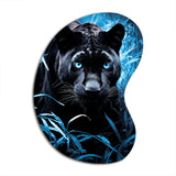 Black Blue Panther Hidden Observer Infrared - Asymmetric Metal Wall Art