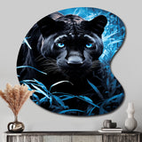 Black Blue Panther Hidden Observer Infrared - Asymmetric Metal Wall Art