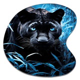 Black Blue Panther Hidden Observer Infrared - Asymmetric Metal Wall Art