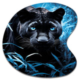 Black Blue Panther Hidden Observer Infrared - Asymmetric Metal Wall Art