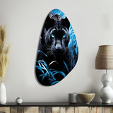 Black Blue Panther Hidden Observer Infrared - Asymmetric Metal Wall Art