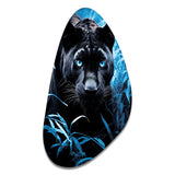 Black Blue Panther Hidden Observer Infrared - Asymmetric Metal Wall Art