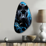 Black Blue Panther Hidden Observer Infrared - Asymmetric Metal Wall Art