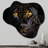 Black White Panther Majestic Panther - Asymmetric Metal Wall Art