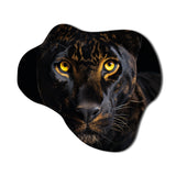 Black White Panther Majestic Panther - Asymmetric Metal Wall Art