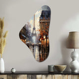 Eiffel Paris In 19 Century - Asymmetric Metal Wall Art