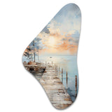 Pier And Dock Seaside III - Asymmetric Metal Wall Art