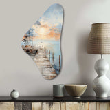 Pier And Dock Seaside III - Asymmetric Metal Wall Art