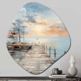 Pier And Dock Seaside III - Asymmetric Metal Wall Art