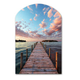 Pier And Dock Tranquil I - Asymmetric Metal Wall Art