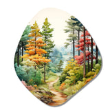 Pine Tree Autumn Symphony III - Asymmetric Metal Wall Art