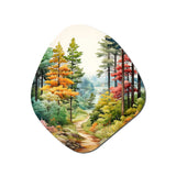 Pine Tree Autumn Symphony III - Asymmetric Metal Wall Art