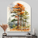 Pine Tree Majestic Ponderosa II - Asymmetric Metal Wall Art