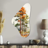 Pine Tree Majestic Ponderosa II - Asymmetric Metal Wall Art