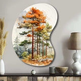 Pine Tree Majestic Ponderosa II - Asymmetric Metal Wall Art