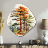 Pine Tree Majestic Ponderosa II - Asymmetric Metal Wall Art