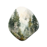 Pine Tree Misty Morning II - Asymmetric Metal Wall Art