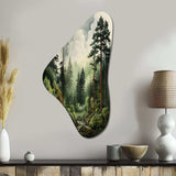 Pine Tree Forest - Asymmetric Metal Wall Art