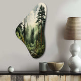 Pine Tree Forest - Asymmetric Metal Wall Art