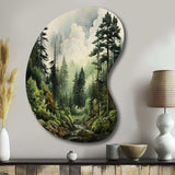 Pine Tree Forest - Asymmetric Metal Wall Art