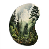 Pine Tree Forest - Asymmetric Metal Wall Art