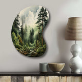 Pine Tree Forest - Asymmetric Metal Wall Art