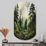 Pine Tree Forest - Asymmetric Metal Wall Art