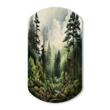 Pine Tree Forest - Asymmetric Metal Wall Art