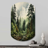 Pine Tree Forest - Asymmetric Metal Wall Art