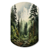 Pine Tree Forest - Asymmetric Metal Wall Art