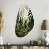 Pine Tree Forest - Asymmetric Metal Wall Art