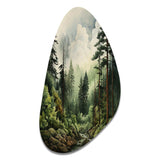 Pine Tree Forest - Asymmetric Metal Wall Art