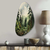 Pine Tree Forest - Asymmetric Metal Wall Art