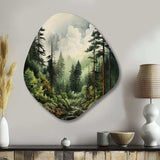 Pine Tree Forest - Asymmetric Metal Wall Art