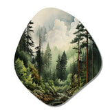 Pine Tree Forest - Asymmetric Metal Wall Art