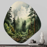 Pine Tree Forest - Asymmetric Metal Wall Art