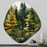 Pine Tree Symphony I - Asymmetric Metal Wall Art