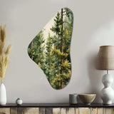 Pine Tree Symphony II - Asymmetric Metal Wall Art