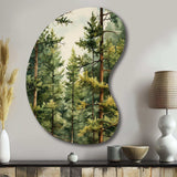 Pine Tree Symphony II - Asymmetric Metal Wall Art