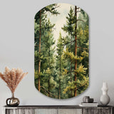 Pine Tree Symphony II - Asymmetric Metal Wall Art