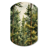 Pine Tree Symphony II - Asymmetric Metal Wall Art