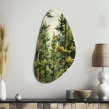 Pine Tree Symphony II - Asymmetric Metal Wall Art