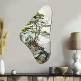 Pine Tree Resilience - Asymmetric Metal Wall Art