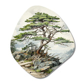 Pine Tree Resilience - Asymmetric Metal Wall Art